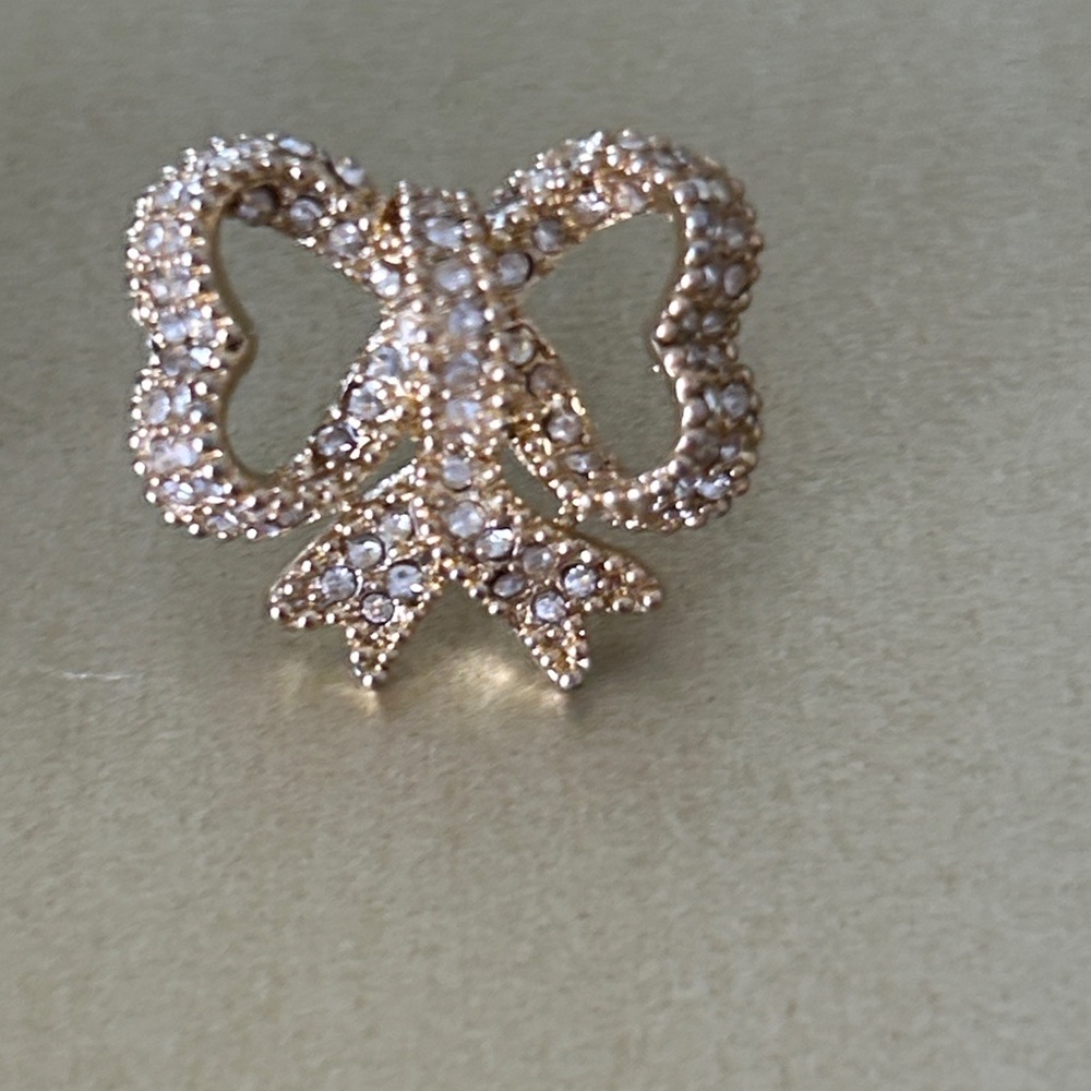 Brooks Brothers Elegant Gold Bow Earrings